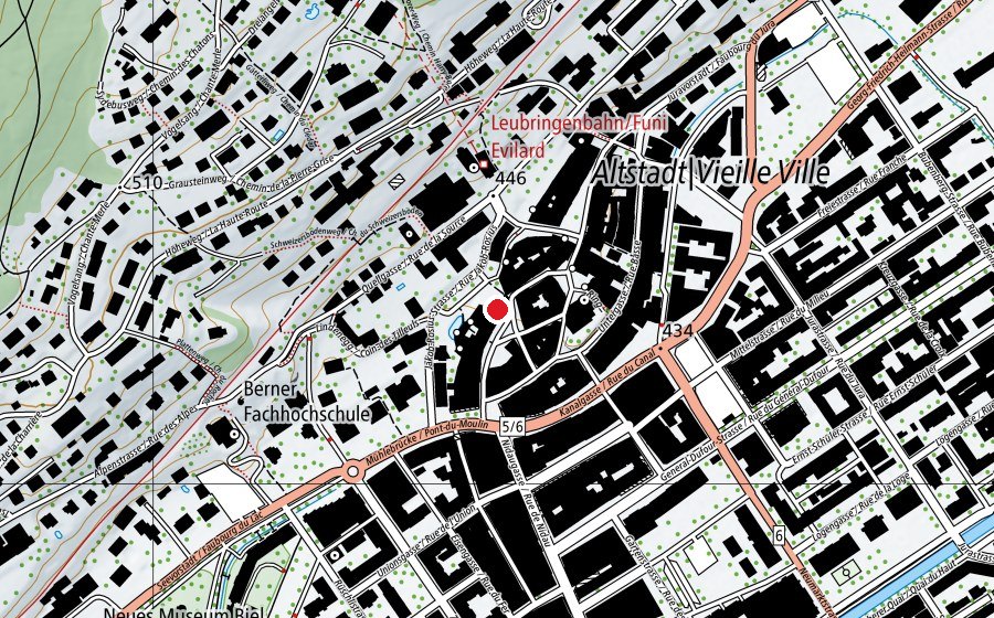 Mappa con la posizione di Hochschule der Künste Bern - Musik und Bewegung (Scuola universitaria)