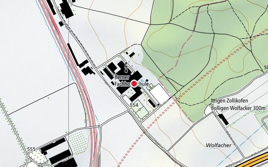 Map showing the location of Hochschule für Agrar-, Forst- und Lebensmittelwissenschaften (University)