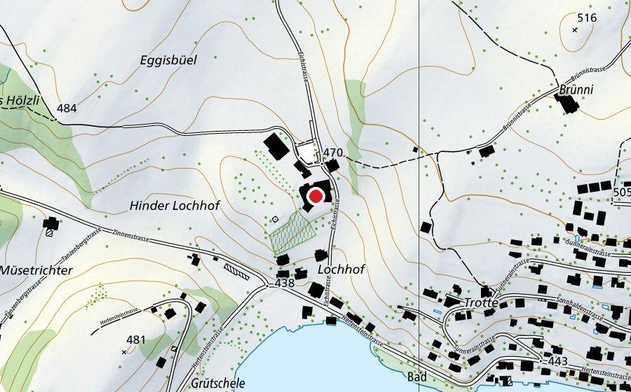 Mappa con la posizione di Hotel & Gastro Formation (Scuola universitaria)