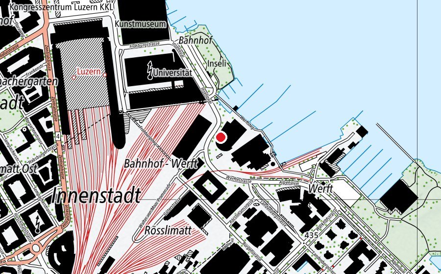 Mappa con la posizione di HSLU Soziale Arbeit (Scuola universitaria)