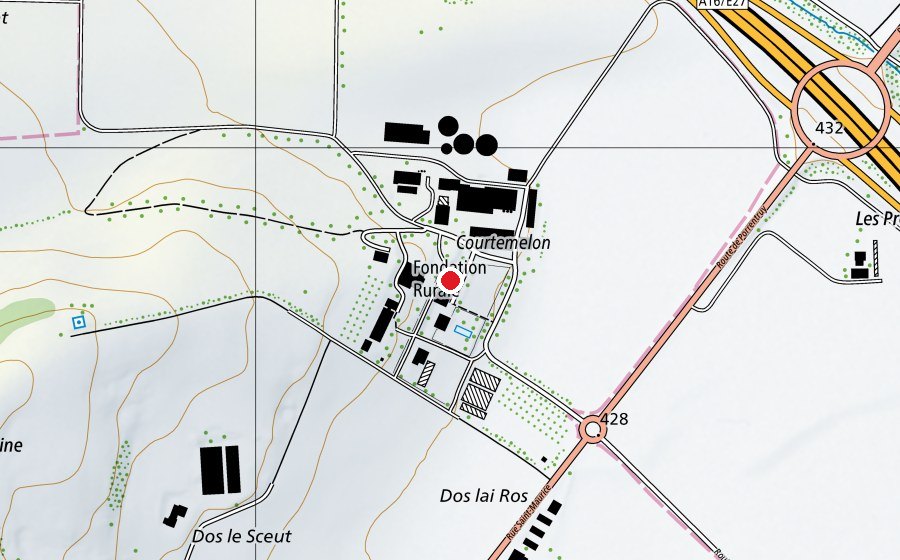 Mappa con la posizione di Institut Agricole (Scuola universitaria)