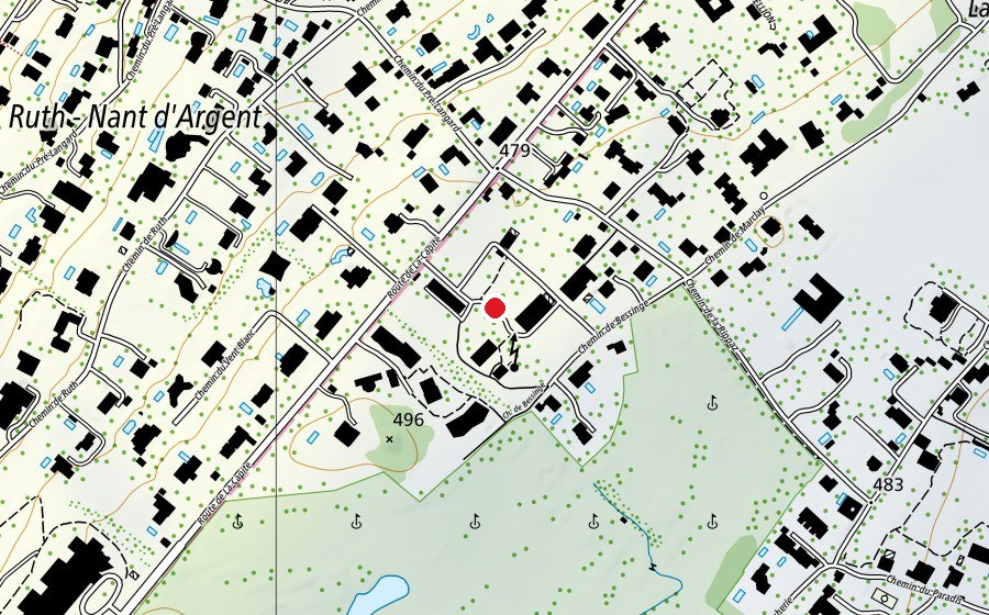 Carte indiquant l’emplacement de Institut Biblique de Genève (Haute école)