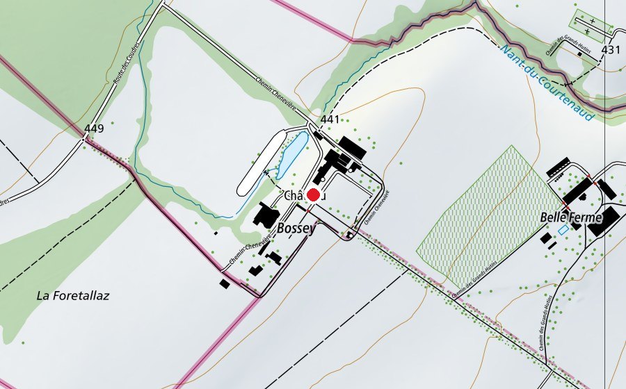 Mappa con la posizione di Institut œcuménique de Bossey (Scuola universitaria)