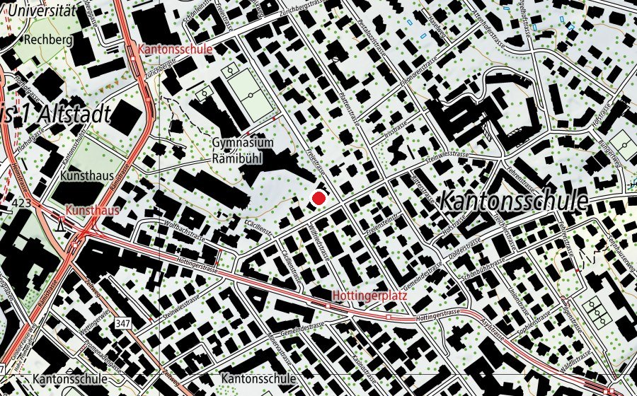 Map showing the location of Institut für Erziehungswissenschaft (University)