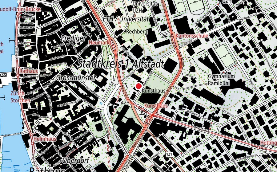 Carte indiquant l’emplacement de Institut für Erziehungswissenschaft (Haute école)