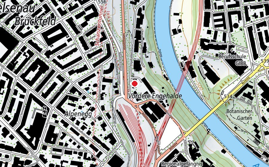 Carte indiquant l’emplacement de Institut für Wirtschaftsinformatik (Haute école)