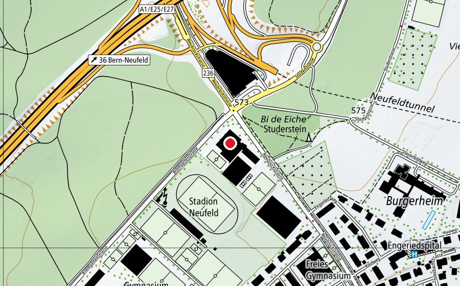 Carte indiquant l’emplacement de Institut Sportwissenschaft (Haute école)