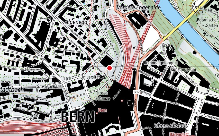 Mappa con la posizione di Institute Exakte Wissenschaften (Scuola universitaria)