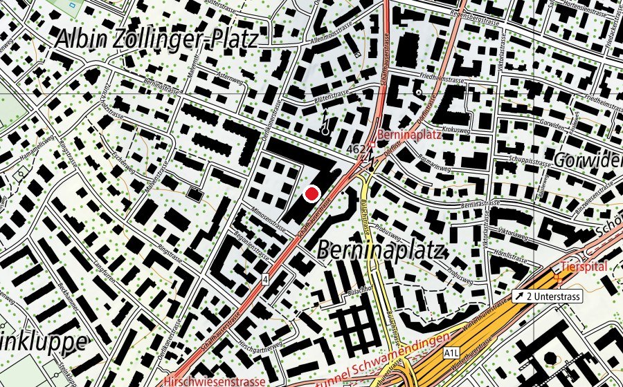 Map showing the location of Interkantonale Hochschule für Heilpädagogik (University)