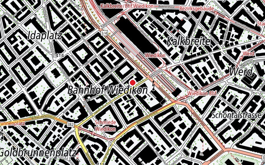 Map showing the location of isaJAZZDANCE im OFF DANCE (University)
