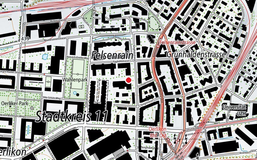 Mappa con la posizione di Kalaidos Bildungsgruppe (Scuola universitaria)