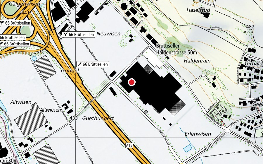 Mappa con la posizione di KNOW HOW Bildungszentrum für Gestaltung (Scuola universitaria)