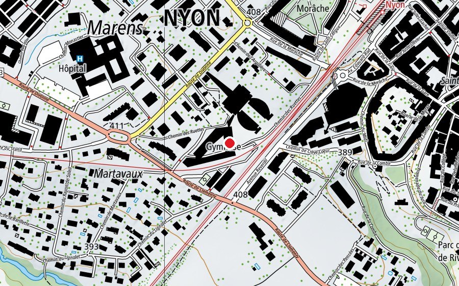 Map showing the location of L'Atrium (University)