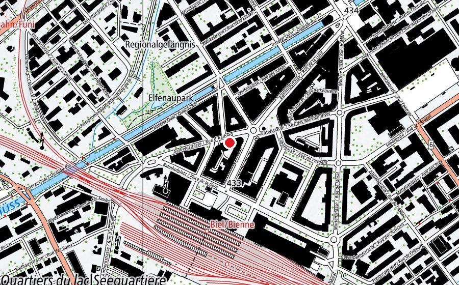Mappa con la posizione di Labor Urbain / Stadtlabor (Scuola universitaria)