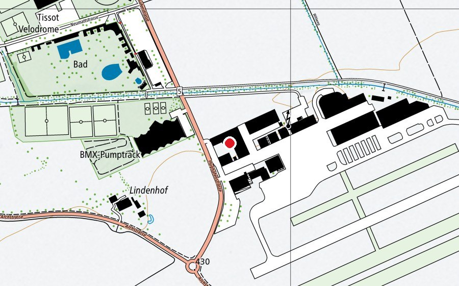 Map showing the location of Lufthansa Aviation Training (University)