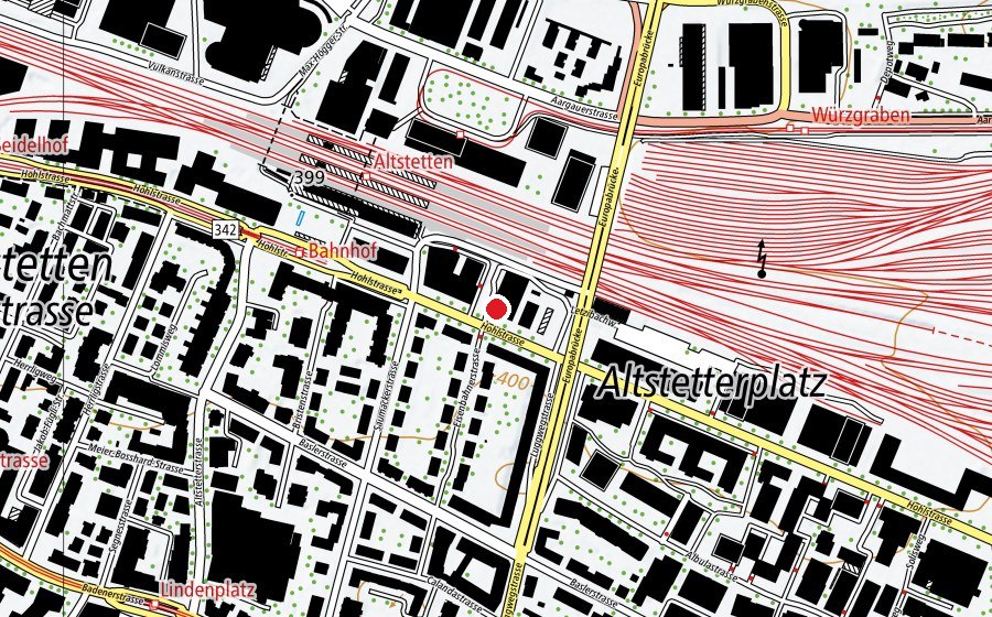 Mappa con la posizione di NBW Zürich (Scuola universitaria)