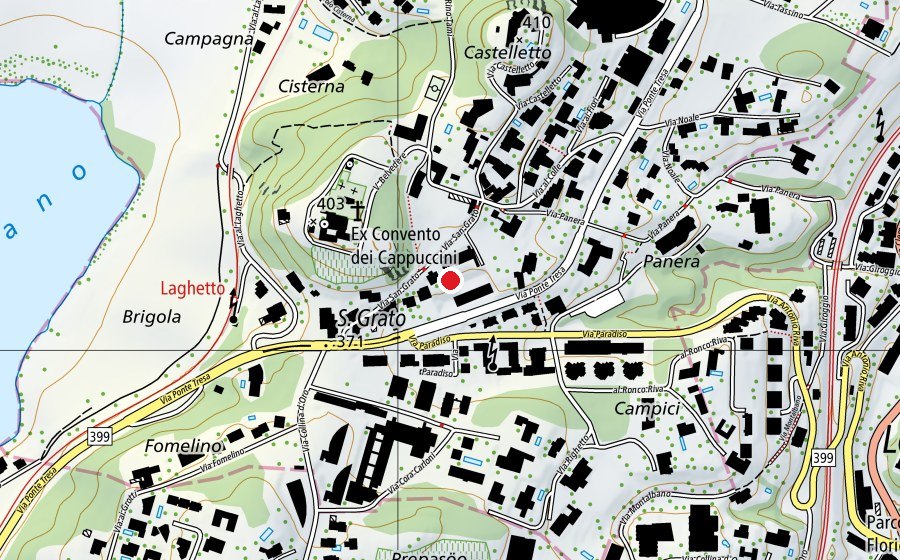 Mappa con la posizione di New Building Complex - Franklin University Switzerland (Scuola universitaria)