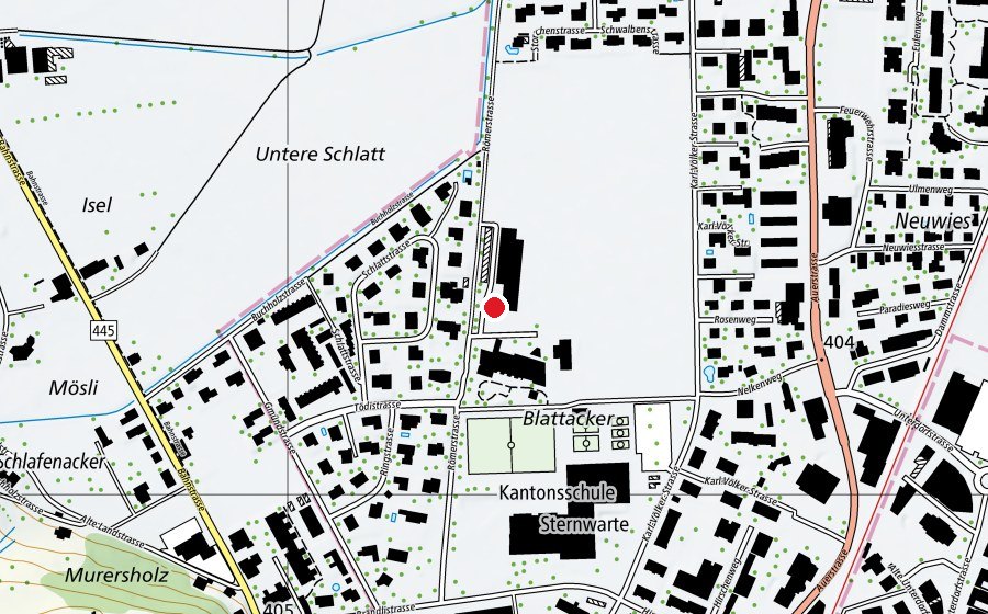 Carte indiquant l’emplacement de OMR am Bach (Haute école)