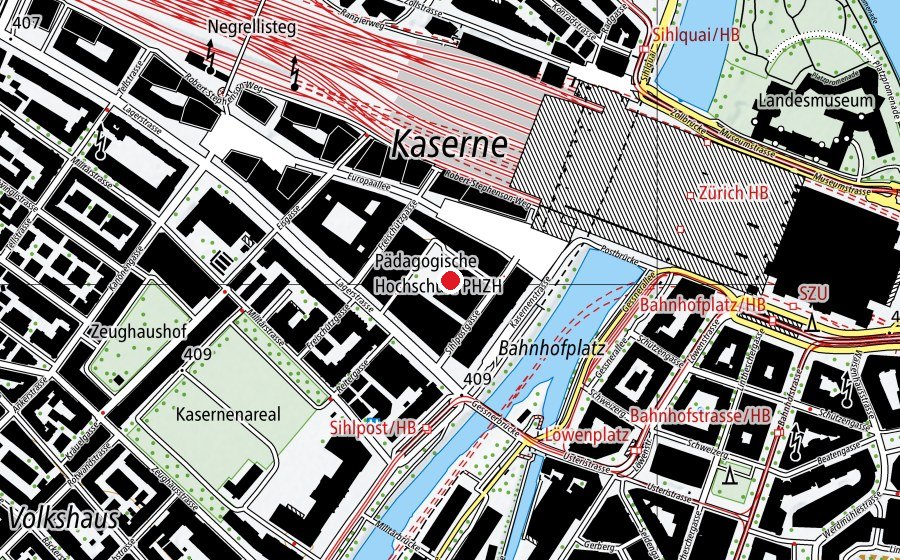 Map showing the location of Pädagogische Hochschule Zürich (University)