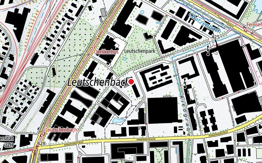 Map showing the location of PH Zürich (University)
