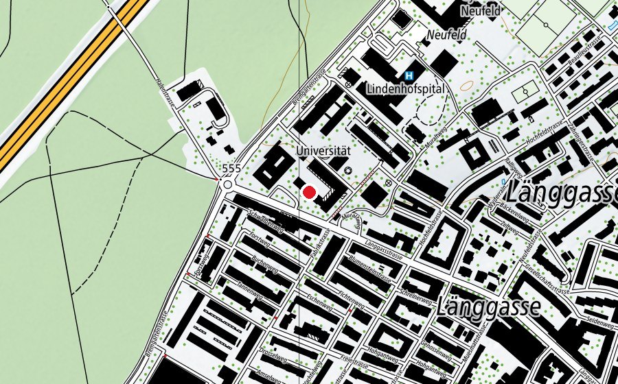 Map showing the location of Pharmakologie (University)