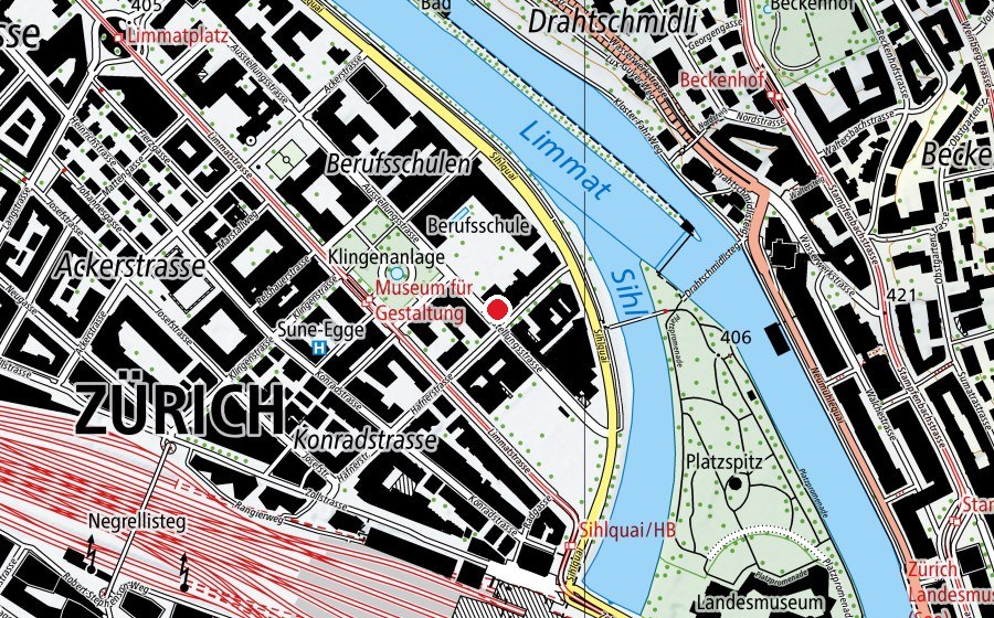 Carte indiquant l’emplacement de Schule für Sozialbegleitung (Haute école)