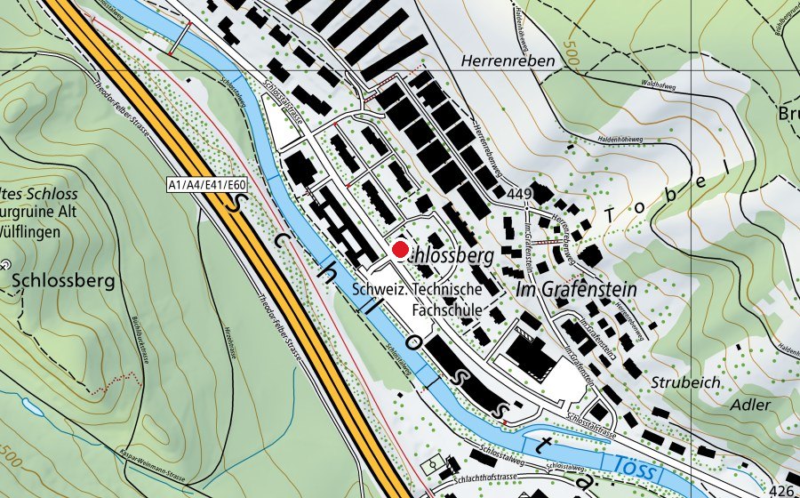 Mappa con la posizione di Schweizerische Technische Fachschule Winterthur (Scuola universitaria)