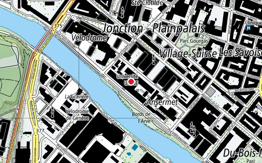 Map showing the location of Sciences II (University)