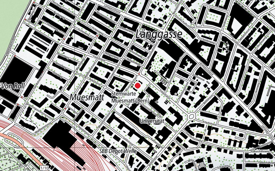 Map showing the location of Seminarräume Grundausbildungen PH Bern (University)