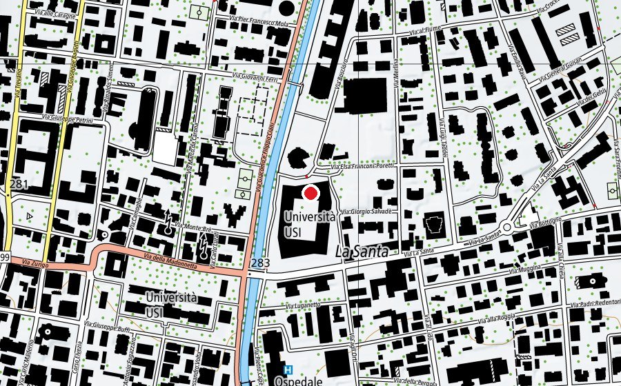 Carte indiquant l’emplacement de Settore C (Haute école)