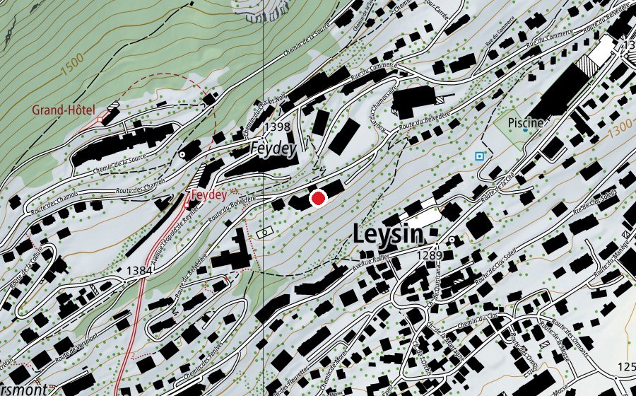Carte indiquant l’emplacement de SHMS (Haute école)