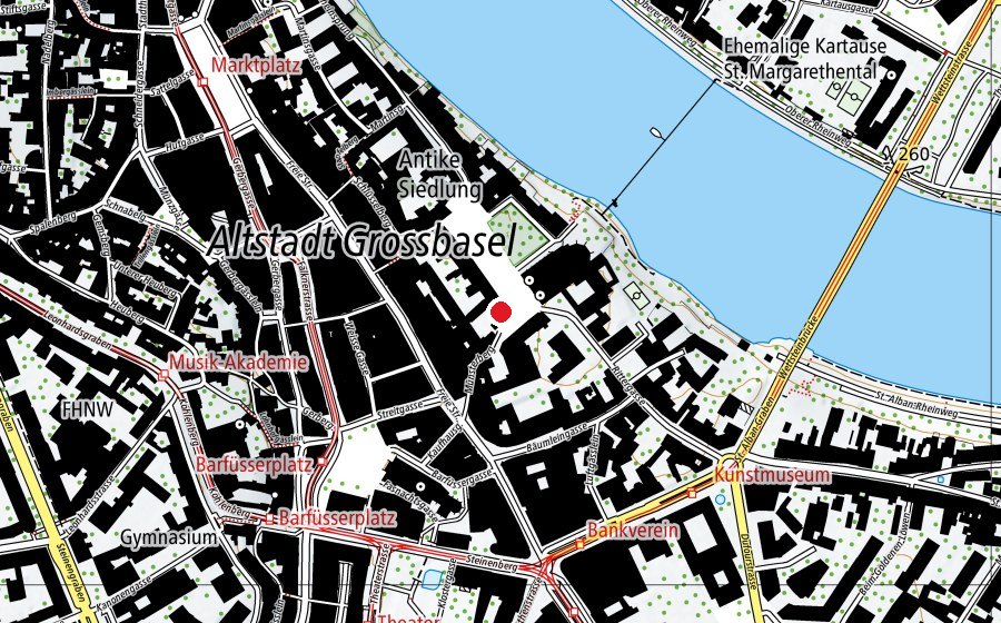Mappa con la posizione di Universität Basel (Scuola universitaria)