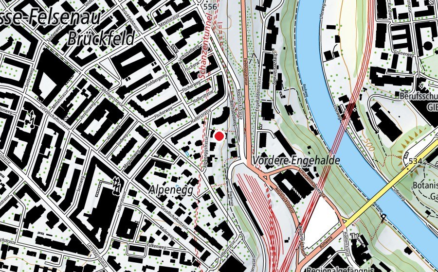 Map showing the location of Universität Bern (University)