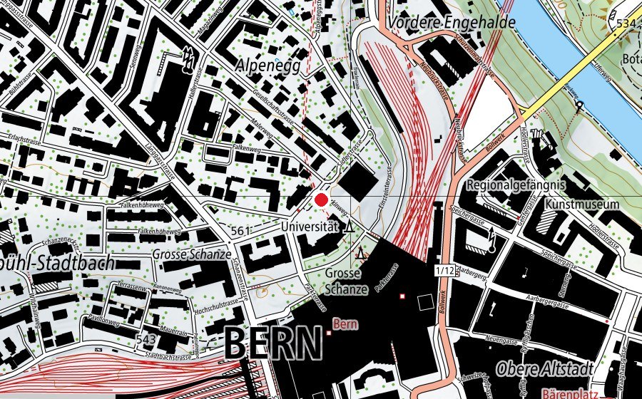 Map showing the location of Universität Bern (University)