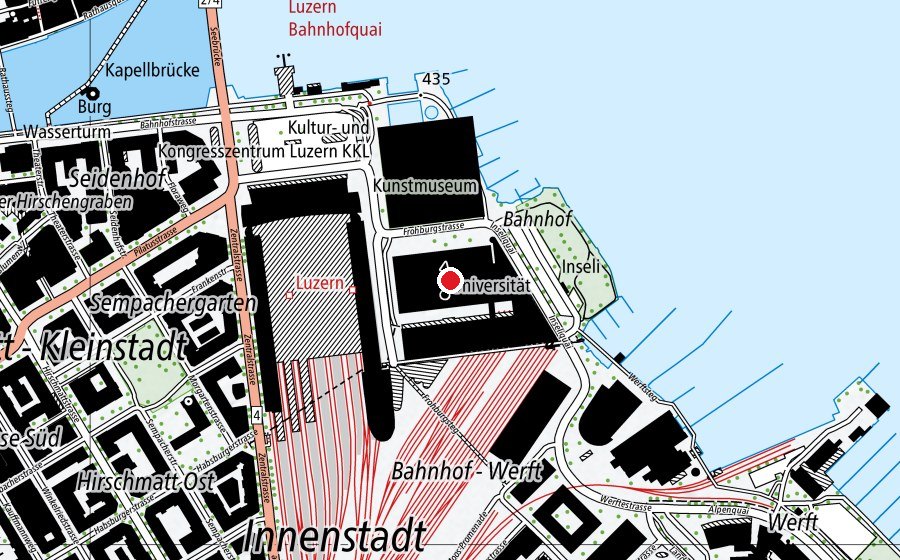 Mappa con la posizione di Universität Luzern (Scuola universitaria)