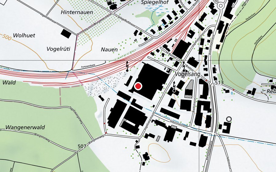 Carte indiquant l’emplacement de VSCI Ausbildungszentrum (Haute école)