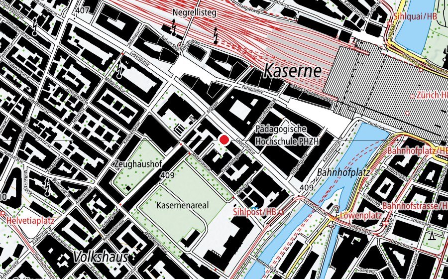 Karte mit dem Standort von ZHAW School of Engineering (Hochschule)