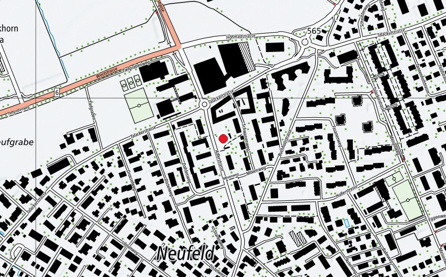 Mappa con la posizione di Adlerstrasse (Scuola dell’infanzia)
