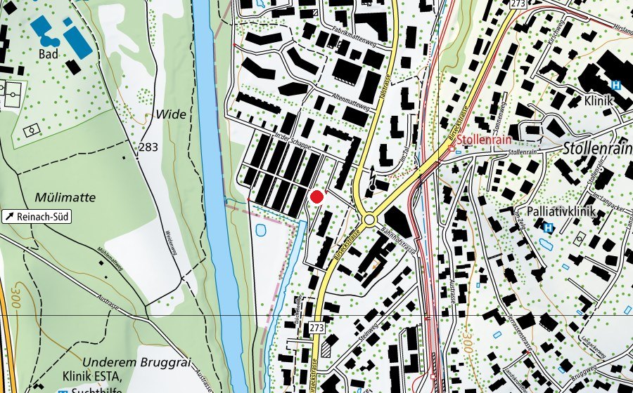 Map showing the location of Alte Mühle (Kindergarten)