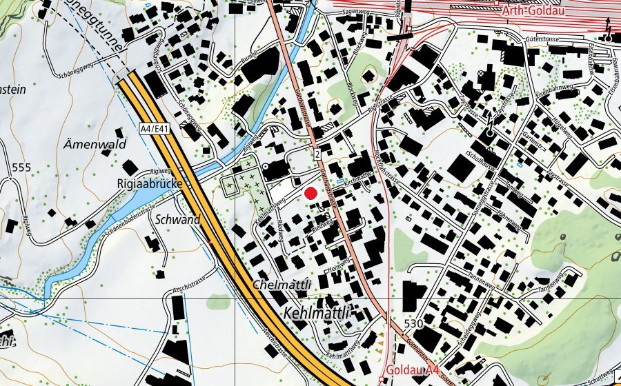 Carte indiquant l’emplacement de Altes Schulhaus (École enfantine)