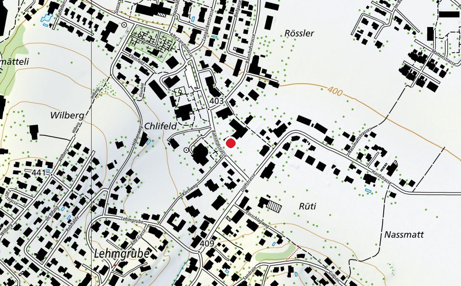 Carte indiquant l’emplacement de Altes Schulhaus (École enfantine)