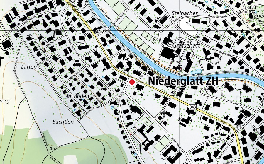 Karte mit dem Standort von Altes Schulhaus (Kindergarten)