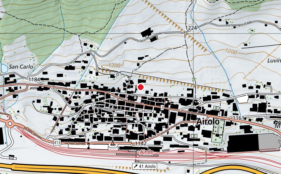 Carte indiquant l’emplacement de Asilo comunale (École enfantine)