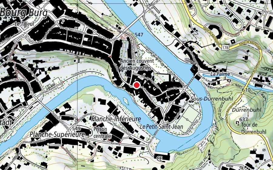 Carte indiquant l’emplacement de Ateliers de l'Auge🦊 (École enfantine)
