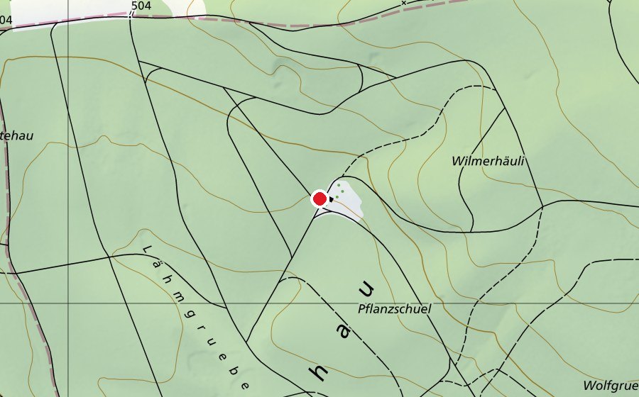 Carte indiquant l’emplacement de Bärenhütte (École enfantine)