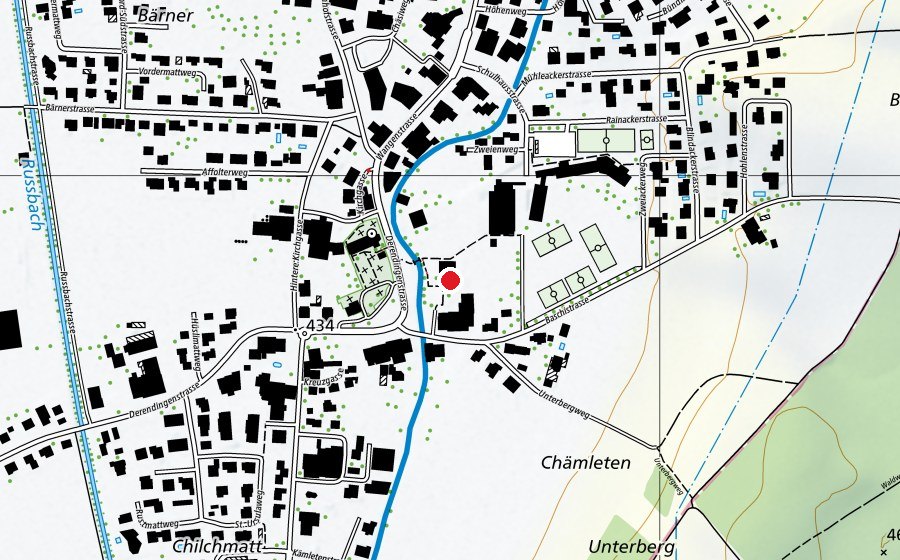 Mappa con la posizione di Baschi (Scuola dell’infanzia)