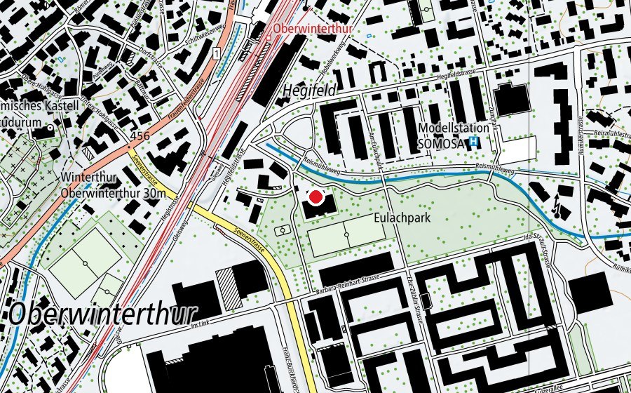 Mappa con la posizione di Betreuung Eulachpark (Scuola dell’infanzia)
