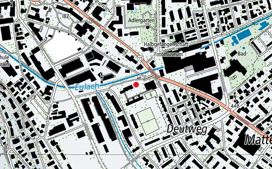 Map showing the location of Betreuung Schönengrund (Kindergarten)