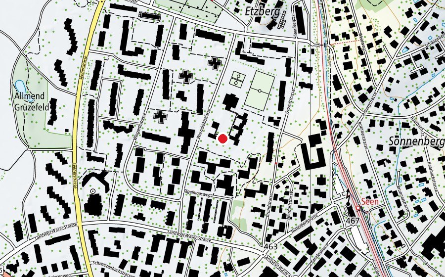Carte indiquant l’emplacement de Betreuung Tägelmoos (École enfantine)