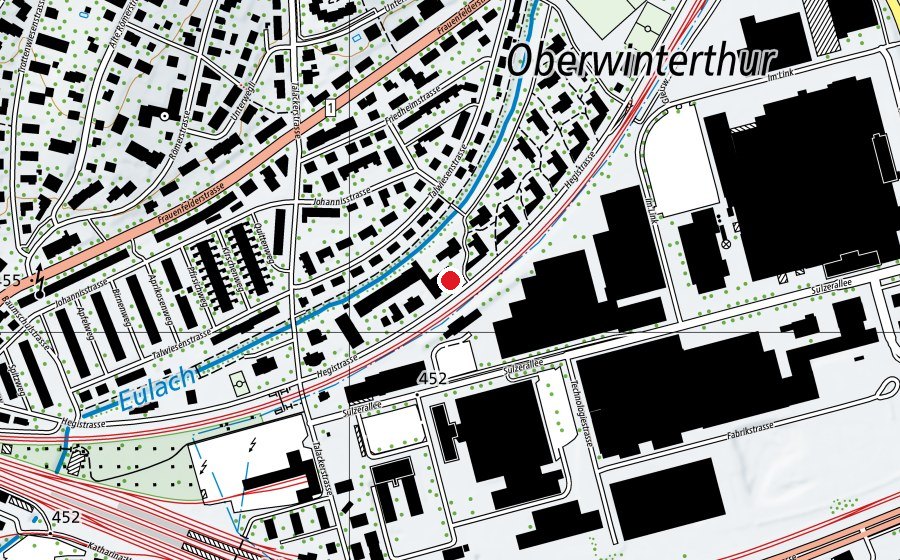 Carte indiquant l’emplacement de Betreuung Talwiesen (École enfantine)